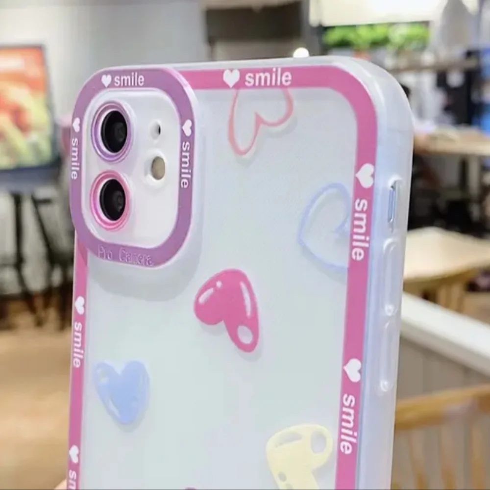Brand new Apple IPhone 14 Pro Max Love heart 🩷🩵💜 Silicone Phone case